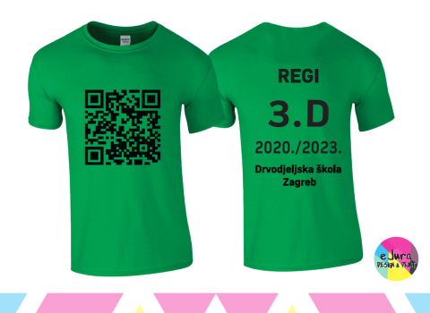 Tisak je qr kod s prednje strane majica za norijadu